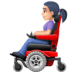 👩🏻‍🦼 woman in motorized wheelchair: light skin tone display on Facebook